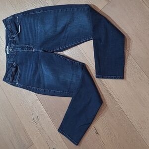 Good American Jeans Women's sz 14/32 Good Leg Crop 873T Dark Wash Skinny Jeans